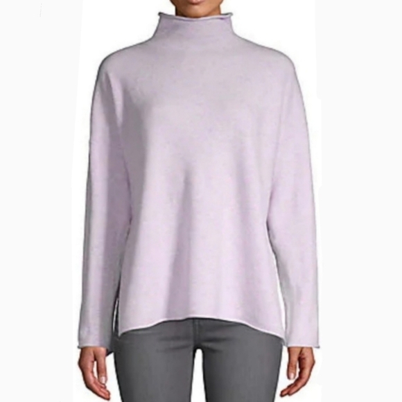 French Connection Sweater Mock Neck Long Sleeve Lightweight Yellow Orange L NWOT - Picture 2 of 8